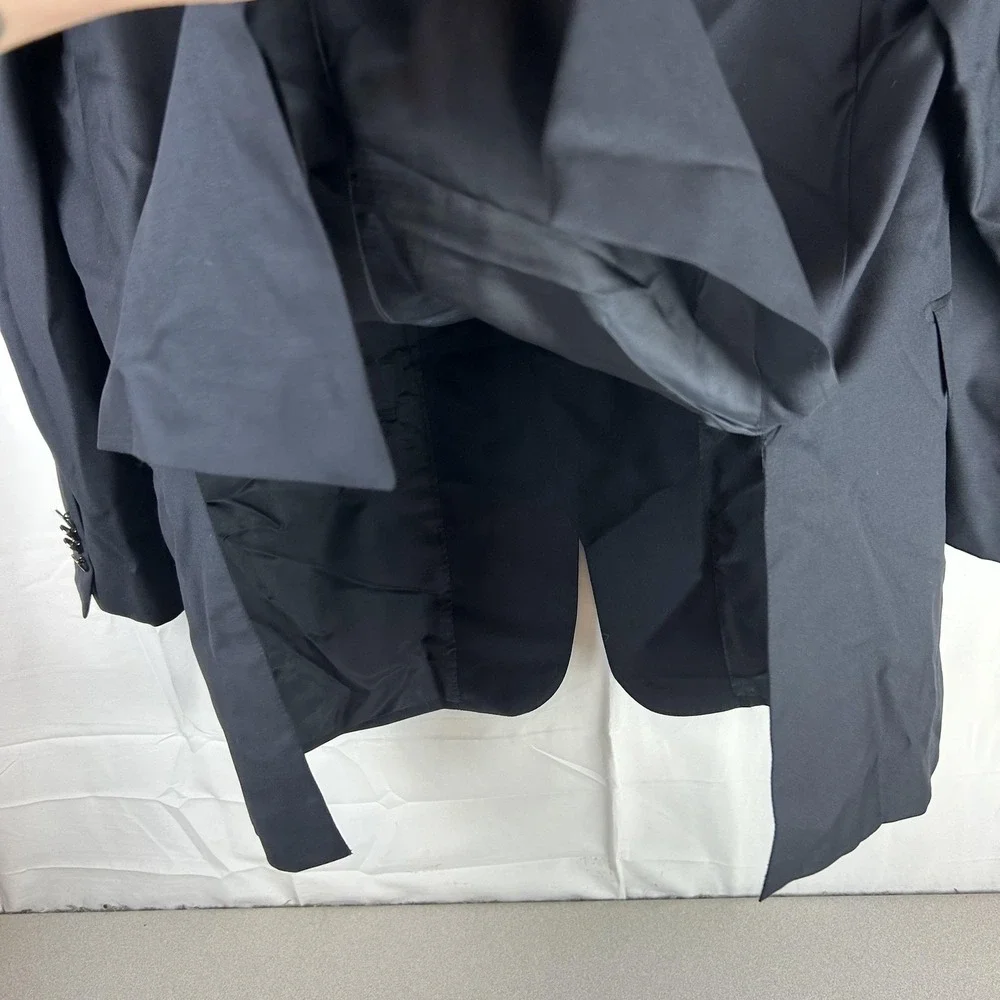 Ermenegildo Zegna Suit Jacket Mens 46 Blue‎ Solid Two Button Made In Switzerland